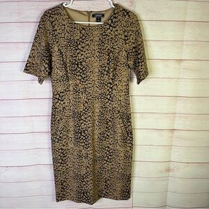 Lands’End NWT Soft Camel Leopard Dress‎ Size 4